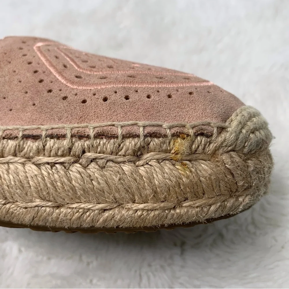 UGG 1100981 Women's Heidi Jasmine Perforated Espadrilles Shoes Flats Pink Size 8